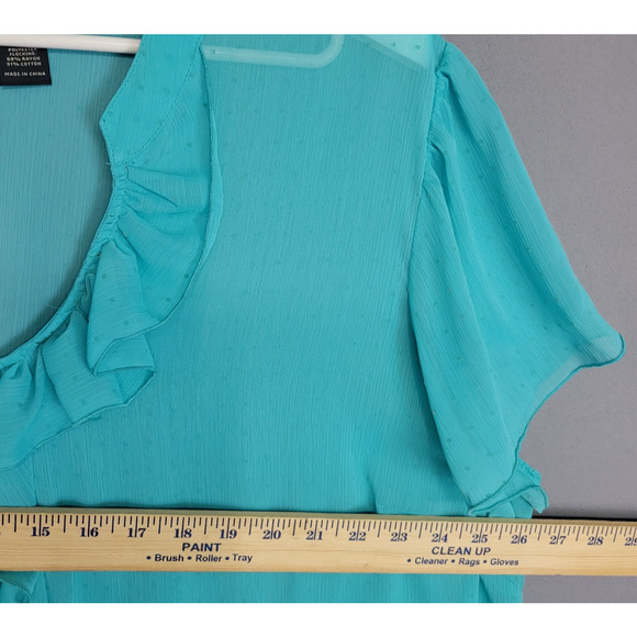 Lane Bryant Dotted Swift Top Womens 23/24 Romantic Career - Picture 6 of 11